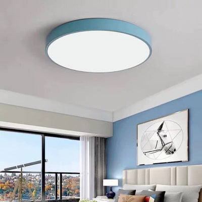 PastelRing | Ultra-Flad Rund Loftlampe Blå Bonusvis
