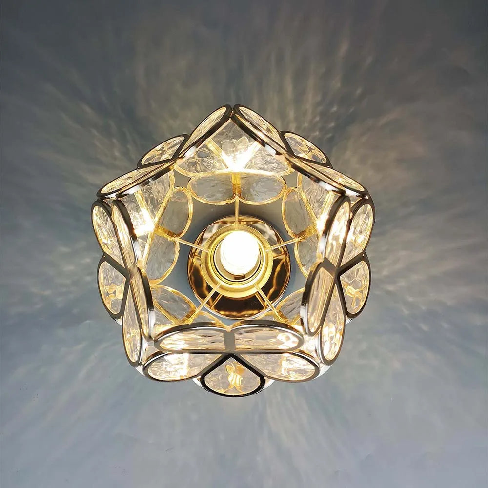 Design blomster stil glas hall loftsbelysning Bonusvis