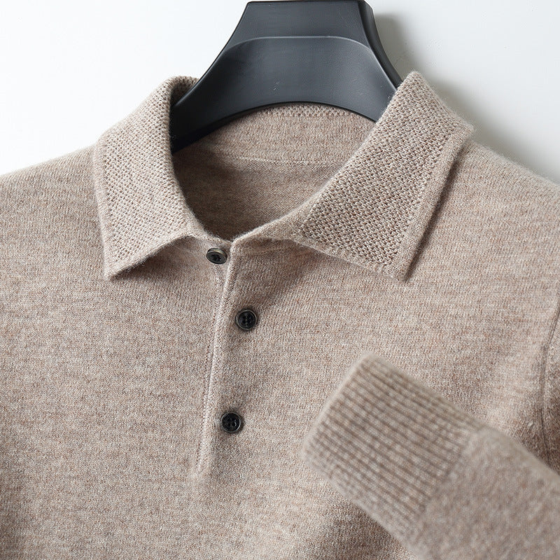 Eksklusiv Polo Pullover i 100% Cashmere – Komfort og Stil i Én Beige Bonusvis
