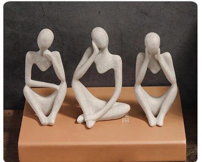 Elegance og Ro Statue – Dekorativ Resin Kunst til Dit Moderne Hjem Sand SÆT Bonusvis