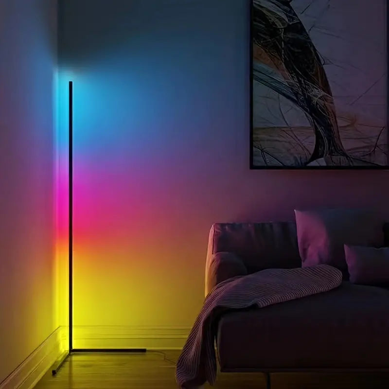 RGB Gulvlampe – 16 Million Farver, Justerbar Belysning og Smart App Kontrol Bonusvis