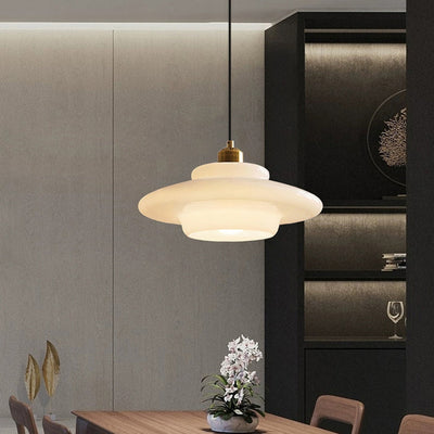 Pendellampe i Mid-Century Stil – Elegant Hvid Glas for Raffineret Belysning Bonusvis