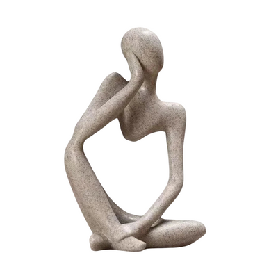 Elegance og Ro Statue – Dekorativ Resin Kunst til Dit Moderne Hjem Sand A Bonusvis