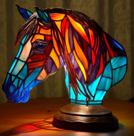 GlassGlow | Premium & Elegant Glas Dyr Lampe Hestehoved Bonusvis
