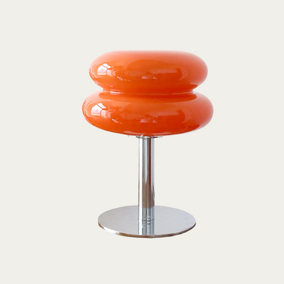 Minimalistisk Orion Bordlampe – Elegant Bauhaus Design med Blødt Lys Orange Bonusvis