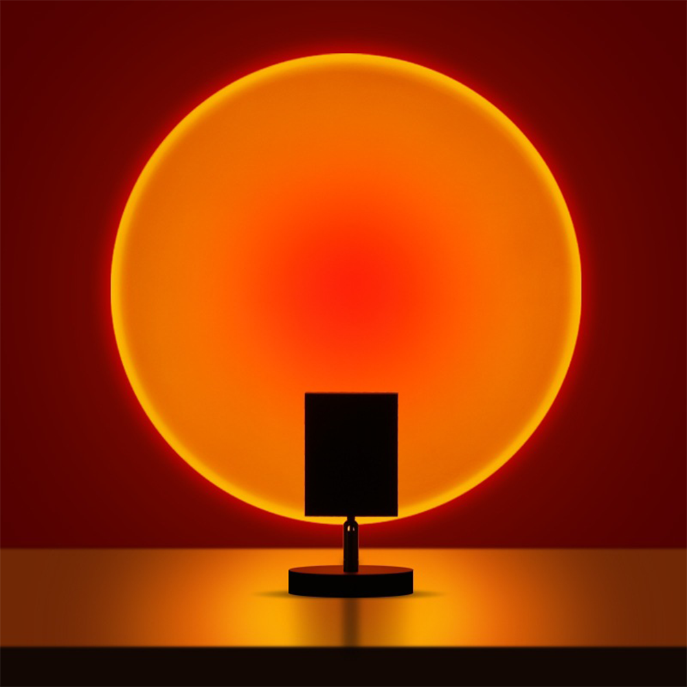SunGlow Bordlampe – Retro Design med Blød Belysning og Elegant Atmosfære Rød Bonusvis