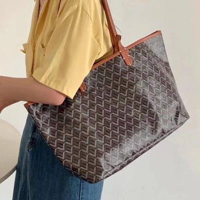 ElegantShopper Taske – Stilfuld og Praktisk til Arbejde, Shopping og Hverdag Mørkegrå Bonusvis