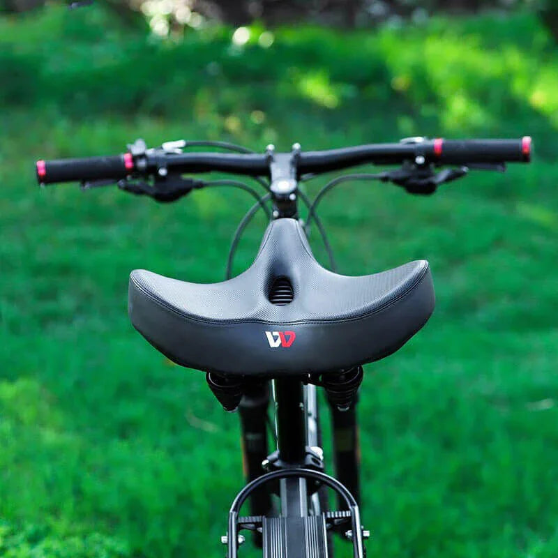 CycloComfort Ekstra-Large Cykelsadel – Ergonomisk Design med Tyk Stødabsorbering Bonusvis