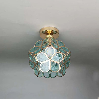 Design blomster stil glas hall loftsbelysning Bonusvis