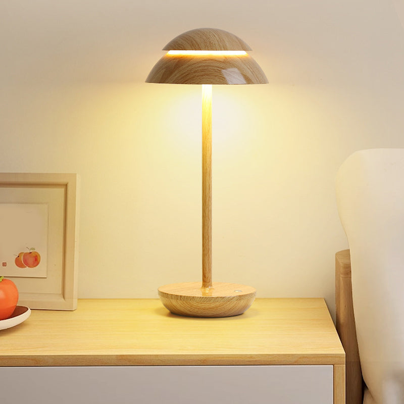 LumiFree Trådløs Bordlampe – LED Belysning med Genopladeligt Batteri Træ Bonusvis