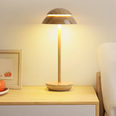 LumiFree Trådløs Bordlampe – LED Belysning med Genopladeligt Batteri Træ Bonusvis
