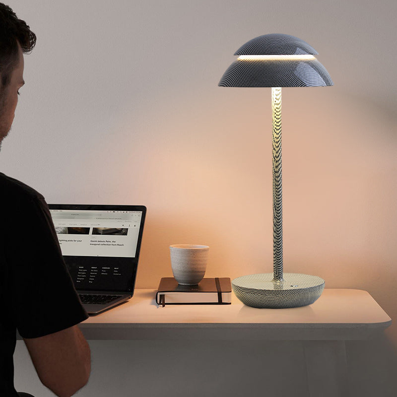 LumiFree Trådløs Bordlampe – LED Belysning med Genopladeligt Batteri Striber i sort og hvid Bonusvis