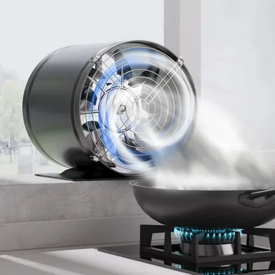 Venturox Udsugningsventilator – Støjsvag Ventilation med Kobbermotor og Metalkabinet, Flere Størrelser og Luftvolumener Sort Bonusvis