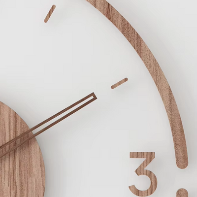 Skandinavisk Vægur i Træ – Lydløs Quartz Mekanisme og Minimalistisk Design Bonusvis