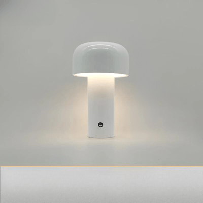 LumiShroom Designlampe – Trådløs LED Bordlampe med Justerbar Lysstyrke Hvid Bonusvis