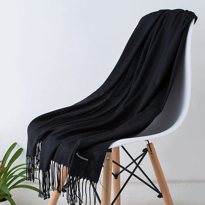 Liora Cashmere Tørklæde med Frynser – Elegant og Alsidigt (10 Farver) Bonusvis