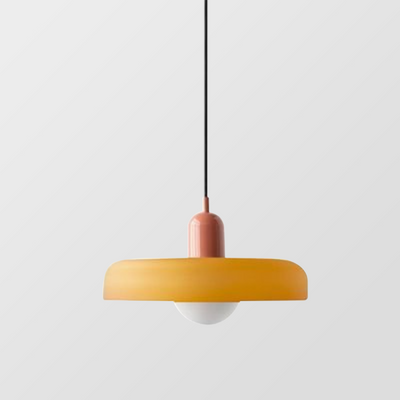 GeoGlow - Elegant Bauhaus pendellampe i farvet glas Bonusvis