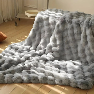 Fluff Bubble Fleece Tæppe – Luksus og Komfort til Dit Hjem Khaki Bonusvis
