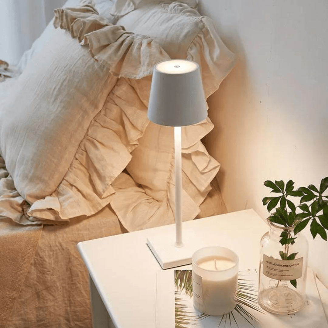 Luxalight | Luksus Trådløs Bordlampe Grå Bonusvis