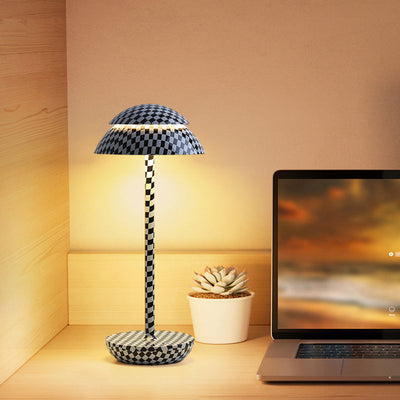 LumiFree Trådløs Bordlampe – LED Belysning med Genopladeligt Batteri Tern i sort og hvid Bonusvis