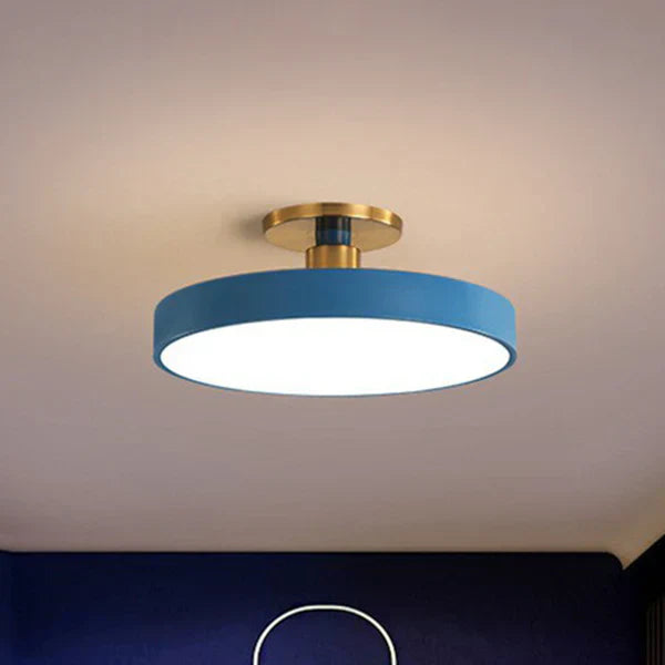 Rund indbygningslampe Nordisk stil Akryl Soveværelse LED Semi Coil Loftlampe Bonusvis