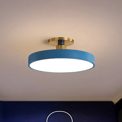Rund indbygningslampe Nordisk stil Akryl Soveværelse LED Semi Coil Loftlampe Bonusvis