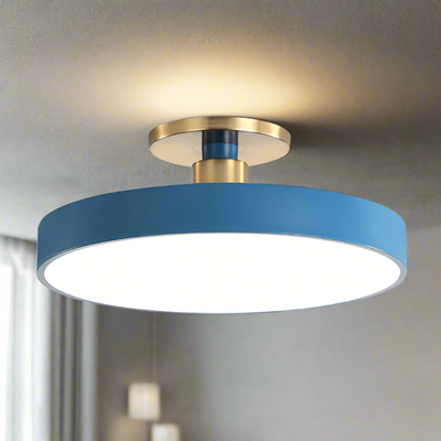 Rund indbygningslampe Nordisk stil Akryl Soveværelse LED Semi Coil Loftlampe Bonusvis