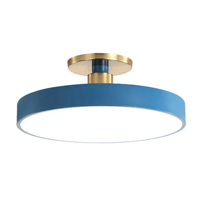 Rund indbygningslampe Nordisk stil Akryl Soveværelse LED Semi Coil Loftlampe Bonusvis