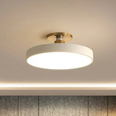 Rund indbygningslampe Nordisk stil Akryl Soveværelse LED Semi Coil Loftlampe Hvid Bonusvis