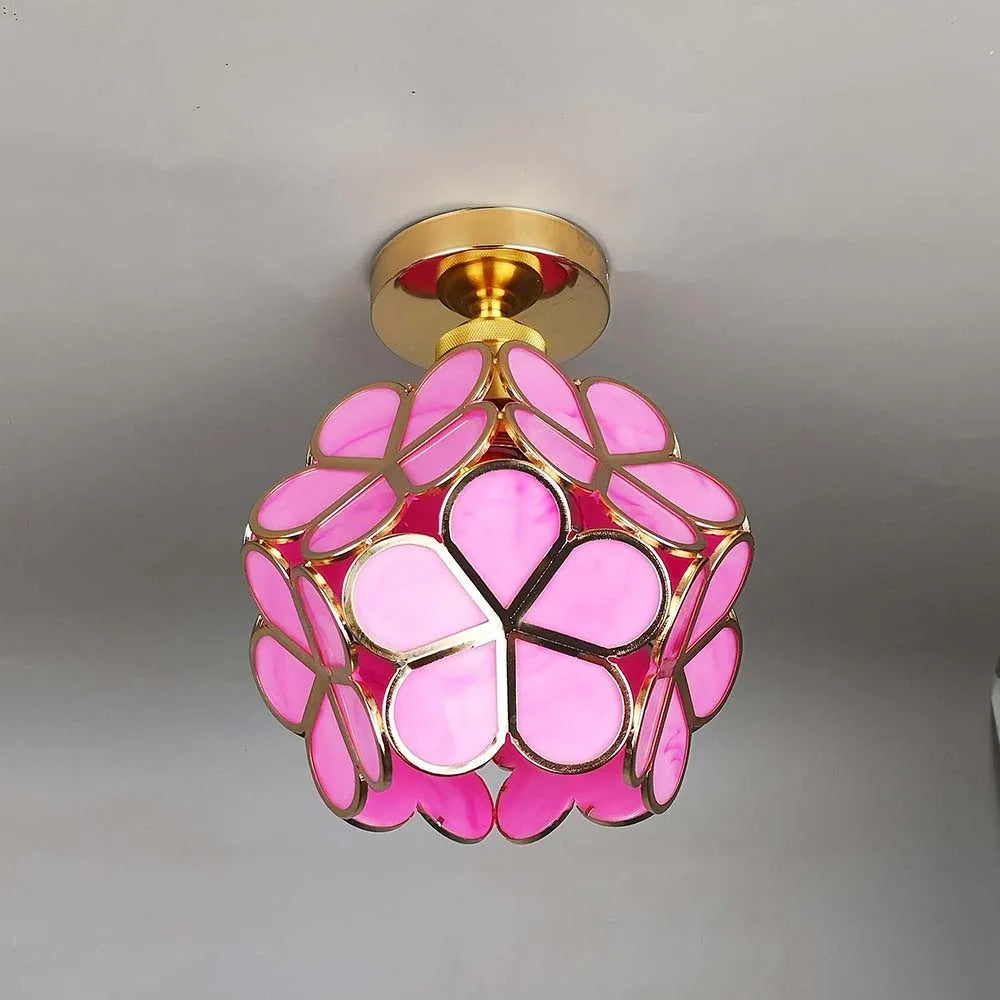 Design blomster stil glas hall loftsbelysning Bonusvis