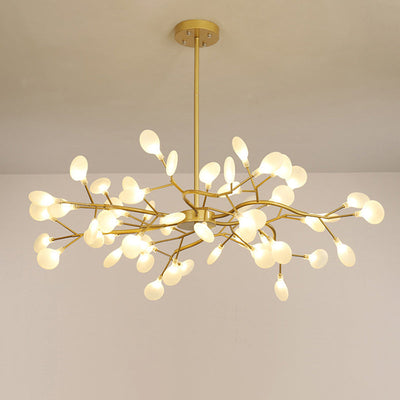 LumiFlare - Elegant forgrenet LED-lysekrone med ildflueeffekt A 54 Guld Bonusvis