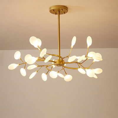 LumiFlare - Elegant forgrenet LED-lysekrone med ildflueeffekt A 30 Guld Bonusvis