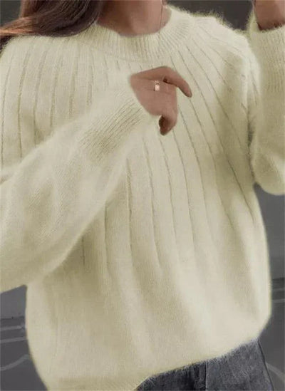 Pull Lila – Elegant og Komfortabel Pullover til Vintergarderoben Lysegul Bonusvis