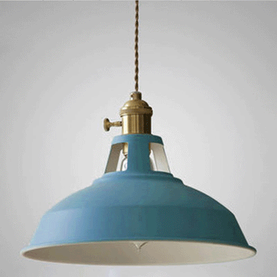 Retro Industriel Hængelampe – Metalbelysning til Moderne Interiør Blå Bonusvis