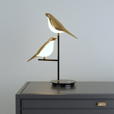LumiBird - Elegant skrivebordslampe med postmoderne fugledesign Bonusvis