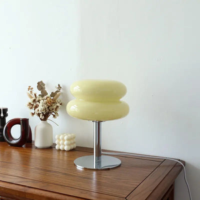 Italiensk Bauhaus Bordlampe Beige gul Bonusvis