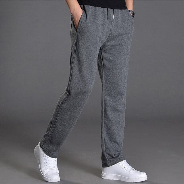 UrbanSoft Herre Joggers – Bløde Bomuldsbukser med Elastisk Talje, Snøre og Lommer til Hverdag og Sport Mørkegrå Bonusvis