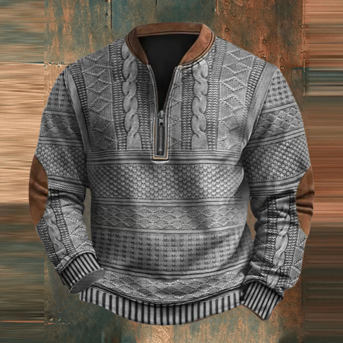 Pull Garry – Stilfuld og Komfortabel Coton Pullover med Lynlås Grå Bonusvis