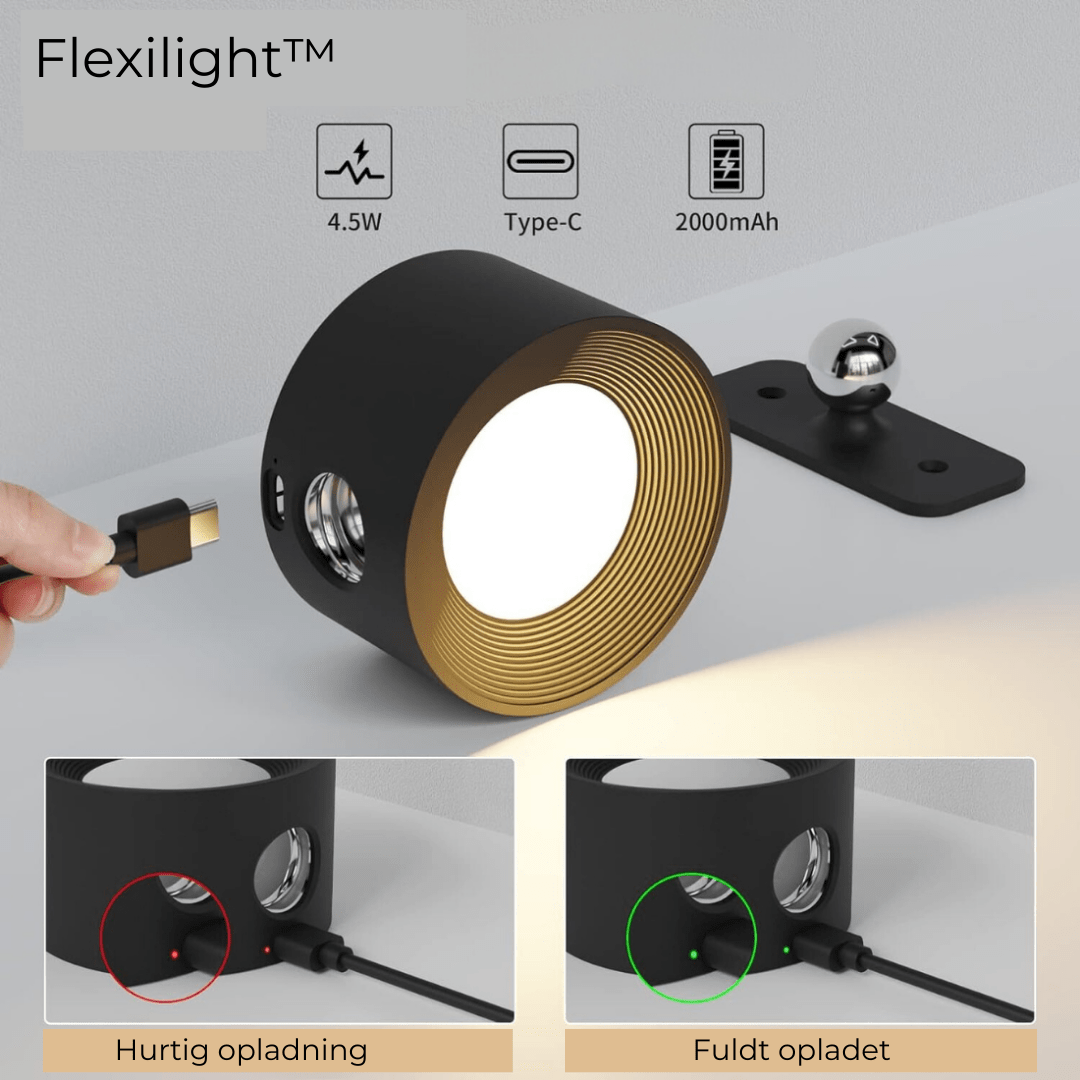 Flexilight | Trådløs genopladelig 360° væglampe Bonusvis
