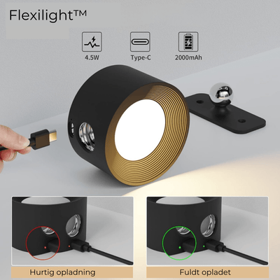 Flexilight | Trådløs genopladelig 360° væglampe Bonusvis