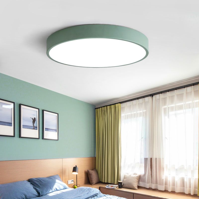 PastelRing | Ultra-Flad Rund Loftlampe Grøn Bonusvis