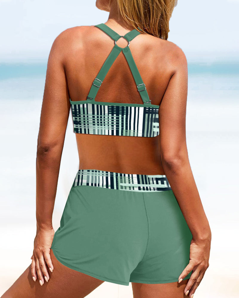 Rivana Ribbet Bikini til Kvinder – Højtaljede Trusser & Trendy Snit i Moderne Design Bonusvis