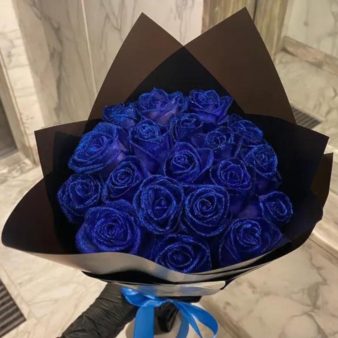 Evige Glitrende Rosen – Elegante og Tidløse Kunstige Blomster til Specielle Øjeblikke Blå Bonusvis