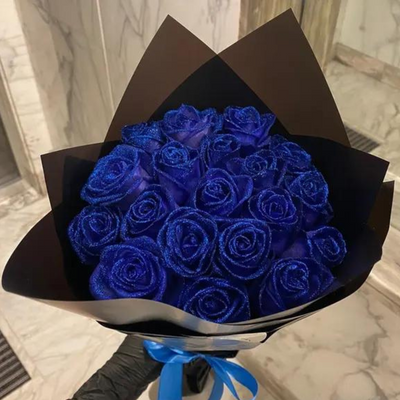Evige Glitrende Rosen – Elegante og Tidløse Kunstige Blomster til Specielle Øjeblikke Blå Bonusvis