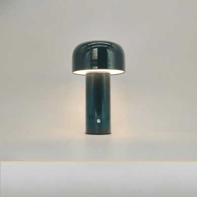 LumiShroom Designlampe – Trådløs LED Bordlampe med Justerbar Lysstyrke Mørkegrøn Bonusvis