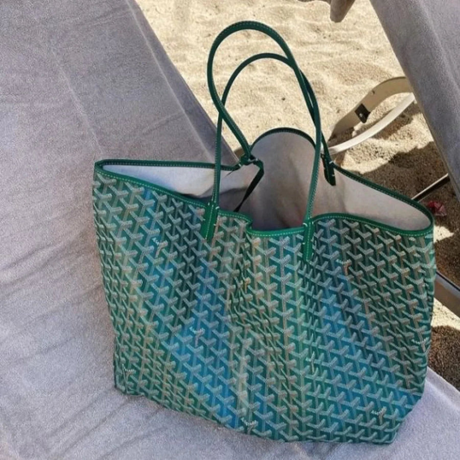 ElegantShopper Taske – Stilfuld og Praktisk til Arbejde, Shopping og Hverdag grøn Bonusvis