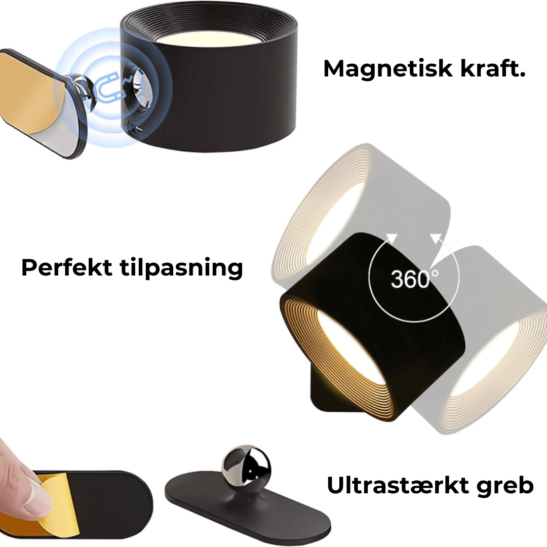 Flexilight | Trådløs genopladelig 360° væglampe Bonusvis