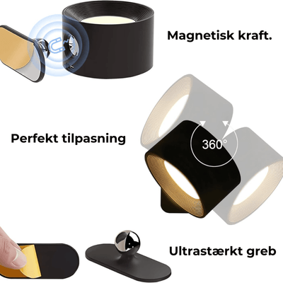 Flexilight | Trådløs genopladelig 360° væglampe Bonusvis