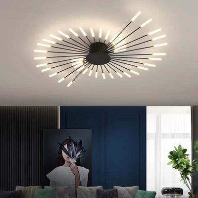 SkyLume LED Loftlampe – Moderne Design med Effektiv Belysning til Dit Hjem Sort 42W Spiral Bonusvis