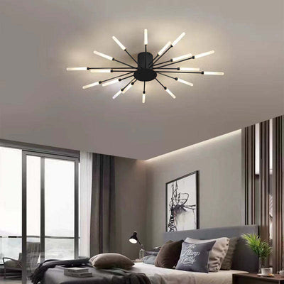 SkyLume LED Loftlampe – Moderne Design med Effektiv Belysning til Dit Hjem Sort 18W Diffus Bonusvis